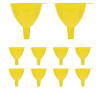 Alipis 15 Pièces Entonnoir D'expérimentation en Plastique Jaune Tige Courte, Facile à Manipuler, Diamètre 60 Mm, pour Laboratoire et Transfert de Liquides en Petites Bouteilles