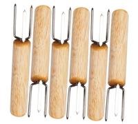 Alipis 18 Pcs fourche à maïs porte-fourchettes à maïs petites brochettes de maïs cuisine accessoires accessoire cuisine accessoires de maïs porte-maïs à usage quotidien Acier inoxydable