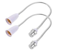 Alipis 2 Pièces Adaptateur Convertisseur D'ampoule E27 à B22 en Céramique Extension, Résistance Haute Température, Métal et Plastique, pour Bureaux et Éclairages Spéciaux