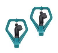 Alipis 2 Pièces Arroseur Automatique à 360 Degrés en Plastique pour Jardin et Verger Pulvérisation Uniforme avec Raccord 1/2 Pouce pour Arrosage Extérieur