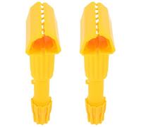 Alipis 2 Pièces Support de Tête de Balai Jaune en Plastique, Pince Détachable pour Balai Serpillère, Fixation Facile et Remplacement Rapide, Accessoire Professionnel pour Nettoyage