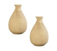 Alipis 2 Pièces Vase Décoratif en Bois Créatif et Artisanal, Petit Vase à Fleurs Naturel Kaki, Résistant Corrosion et Déformation, pour Salon et Chambre
