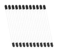 Alipis 20 Pièces Tube de Rangement Noir pour Bâtonnet de Parfum 230x12 | PVC Acrylique Léger, Compact Bavures, Usage Maison ou Hôtel, Récipient Couvercle