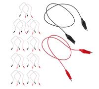 Alipis 20 Pinces Crocodile Double Tête Isolées avec Gaine de Protection en Pvc et Cuivre, Robustes et Solide pour Circuits Imprimés et Sources D'alimentation, pour Travaux de Laboratoire
