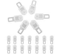 Alipis 20pcs Accessoires pour Tringles à Rideaux en Acier Inoxydable Roulettes Silencieuses à Roulement à Billes pour Chambre et Salle de Bain, Glisseurs Lourds pour Rail Carré