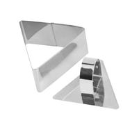 Alipis 2pièces Moules à Gâteau Acier Outils De Pâtisserie Forme De Triangle avec Plaque Poussante pour Cookies Et Mousse Argenté