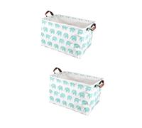 Alipis 2pièces Panier De Rangement Toile Idéale Pour Maison Panier Carré Multifonctionnel Pour Jouets Et Accessoires Ciel Bleu