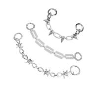 Alipis 3 Pcs Chaînes pour Chaussures Punk Bijoux de Bottes Décoratifs Accessoires pour Baskets et Boots DIY pour Femmes