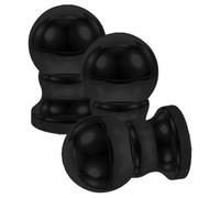 Alipis 3 Pièces Boule Ornementale Rotative pour Mât de Drapeau Abs Noire | Ornement de Partie Supérieure, Résiste aux Intempéries, Compatible Multidéployée, Usage Intérieur Commercial, Finition Lisse