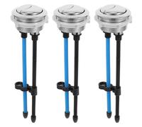 Alipis 3 Pièces Bouton de Chasse Eau Double pour Réservoir de Toilette Bouton Poussoir Fileté pour Couvercle de Cuve Commande de Chasse Ergonomique pour Salle de Bain et Wc