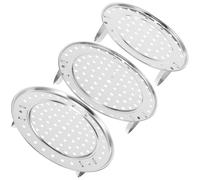 Alipis 3 Pièces Grille à Vapeur en Acier Inoxydable Trois Pieds Détachables, Support pour Panier Vapeur Adapté la Cuisine Restauration, Compatible Plupart des Casseroles