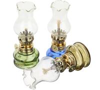 Alipis 3 Pièces Lanterne à Huile en Verre Style Vintage | Verre, Stabilité Chimique et Résistance à Chaleur, Look Chic, Petite Lampe Décorative pour Ambiance Douce