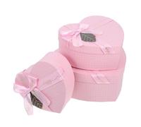 Alipis 3 Pièces Lot à Dragées Forme Cœur en Papier Résistant, Tailles Petite, Moyenne et Grosse, Couleur Rose, Coffrets Présents pour Mariage, Saint-valentin et Anniversaires