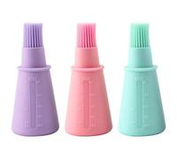 Alipis 3 Pièces Pinceau à Huile Bouteille en Silicone pour Barbecue, Échelle, Résistant aux Hautes et Basses Températures, pour BBQ Extérieur, Facile à Utiliser