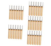 Alipis 30 Pièces fourche à maïs petite fourchette à barbecue porte-fourchettes à maïs cuisine accessoires accessoire cuisine brochettes de maïs réutilisables porte-maïs pratiques en bois