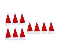 Alipis 36 Pièces Housse à Couverts Chapeau de Noël Mini, Tissu Rouge, Protège Fourchettes et Couteaux, Décoration de Table de Noël, pour Table à Manger