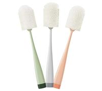 Alipis 3pièces Brosse De Nettoyage Bouteille Set Avec Manche Long Multi-usages Pour Lait Bouteilles Étroites Et Vaisselle Pour Taches Tenaces Et Zones Difficiles Accès