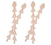 Alipis 4 Pièces Appliques en Bois Sculpté pour Cadres de Porte, Décoration Vintage Élégante, Fleurs Sculptées, Facile à Transformer, pour Amélioration Intérieure Maison