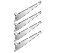 Alipis 4 Pièces Bras en PVC Argenté ou Acier Clôture pour Galvanisé en D'extension Résistant la Rouille Le Intempéries Bois Clôtures Jardin ou Résidentiel