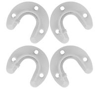 Alipis 4 Pièces Support de Bride en Acier Inoxydable pour Tringle à Penderie et Rideau, Structure de U, Installation Facile, Adapté aux Salles de Bain et Hôtels