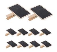 Alipis 40pcs Mini Tableau Noir en Bois avec Pince Clip Pratique, Léger et Rustique, Cuisine et Fête, Étiquettes pour Aliments et Contenants