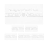 Alipis 6 Pièces Vitres de Remplacement en Verre Transparent pour Panneau de Sécurité Alarme Incendie, Résistance Haute Température, Facile à Installer, Protection Antivandale Intérieure