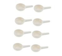 Alipis 8 pièces Cuillères Céramique pour Bougie Chauffe-plat Supports Décoratifs Multifonctions pour Spa Maison et Bureau Surface Lisse Facile à Nettoyer Petit Format Élégant