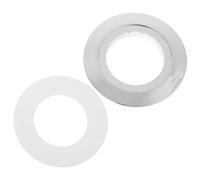 Alipis Adaptateur de Bouton de Chasse D'eau Double en Plastique Argenté pour Réservoir de Toilette 38mm, Kit pour Usage Domestique et Installation Facile