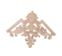 Alipis Applique en Bois Sculpté pour Angle de Meuble, Décoration Murale Élégante en Bois Kaki, Détails Raffinés, Application Facile pour Personnaliser la Cuisine et Projets DIY