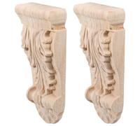 Alipis Appliques D'angle en Bois Sculpté pour Décoration Intérieure, 2pcs, Style Classique, Installation Facile et Durabilité Renforcée pour Salon Cocooning