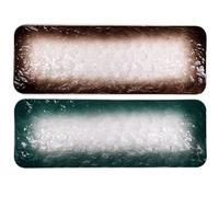 Alipis Assiette Sushi Japonaise 2 Pièces Rectangulaire en Céramique | Surface Lisse, Présentation Soignée, pour Snacks et Tapas, Usage Maison, Table de Repas, Rangement Compact