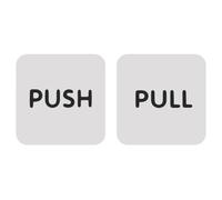 Alipis Autocollant 1 Paire Push Pull Blanc en Acrylique Usage Intérieur Solide 5 Ans Facile à Poser pour Porte D'entrée ou Sortie pour Restaurant et Bureau