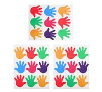 Alipis Autocollants colorés pour les mains 27pcs, papier autocollant imperméable, décorations pour les murs et les sols de salle de classe préscolaire