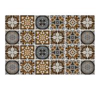Alipis Autocollants pour Carrelage Autoadhésifs Vintage 24pcs en Pvc, Résistants à L'huile et Faciles à Décoller, Décoration Murale Cuisine et Salle de Bain