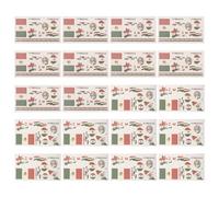 Alipis Autocollants Temporaires Mexicains 20 Pcs - Tatouages Visage Drapeau National Imperméables Petits Motifs pour Fête de L’Indépendance et Matchs de Football Adaptés à Types de