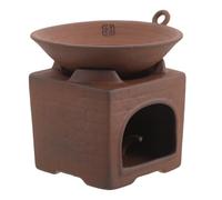 Alipis Base Chauffante de Théière en Argile Zen Minimaliste pour Maison, Diffuseur de Parfum et Chauffe-thé Polyvalent, Accessoire Rustique pour Séance de Thé