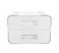 Alipis Boîte à Œufs en Plastique 32 Compartiments Tiroir Coulissant Blanc pour Réfrigérateur Porte-Œufs Empilable Organiseur de Rangement pour Œufs Frais Conservation Optimale et