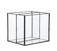 Alipis Boîte de Rangement Boîte Multifonction pour Bijoux et Cosmétiques en Laiton et Verre Noire pour Organiser et Protéger Vos Accessoires à Domicile