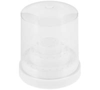 Alipis Boîte de Rangement Plastique Blanche pour Embouts de Perceuse à Ongles 48 Trous, Organisateur de Têtes de Polissage Anti-poussière, Support Pratique pour Outils de Nail Art