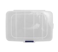 Alipis Boîte de Rangement Transparente à 5 Compartiments pour Lames de Scie, Boîte Rectangulaire en PP Couvercle, Facile à Stocker et Organiser Les Outils