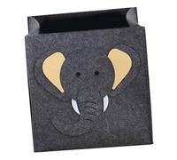 Alipis Boîte Panier de rangement porte couvercle transparent peluche jouets cube caisse rangement caisse de rangement panier à linge avec poignée panier à linge en tissu feutre Dark Grey