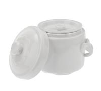 Alipis Bol à Mijoter en Céramique 450ml Blanc avec Couvercle | Garde la Soupe Chaude, Usage Domestique, Format 450ml, Finition Blanche, pour Service Quotidien