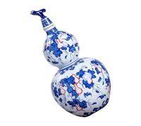 Alipis Bouteille Vide en Céramique Bleu Blanc Style Gourd pour Vin | Stockage Scellé, Surface Lisse, Usage Décoratif de Table, Finition Élégante, Pièce Simple pour Intérieur