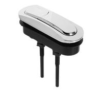 Alipis Bouton-poussoir à Double Chasse D'eau pour Réservoir de Toilettes en Plastique Argenté, Design Étanche et Ergonomique, pour Salle de Bain