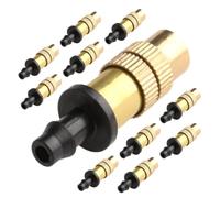 Alipis Buse de Brumisation en Cuivre Pulvérisateur Multi-usage Performance D'économie D'eau 16 Pièces pour Irrigation Basse Pression pour Refroidissement de Toiture