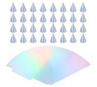 Alipis Chapeaux de Fête Faciles à Porter et Usage Unique Lot de 50 en Papier Cône Holographique 16,5cm pour Anniversaires et Événements Scolaires Garçon et Filles