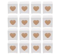 Alipis Coffret pour Mariage 50 Pcs Boîtes à Bonbons en Papier Blanc avec Fenêtre de Cœur Élégantes pour Fêtes D'anniversaire et Mariage