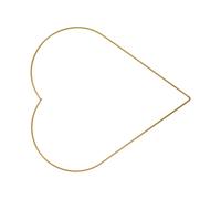 Alipis Couronne en Fil de Fer Cœur, Cadre de Couronne de Porte D'entrée, Fer, Or, Base DIY, Cadre Floral Suspendu, pour Patio et Jardin, Décoration Saint-Valentin