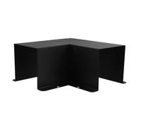 Alipis Couvercle de Gaine Métallique en Acier Noir Coude Plat 90° pour Tubes et Mini Climatiseurs, Ajustement Précis et Protection Renforcée, pour Fête Estivale en Espace de Vie