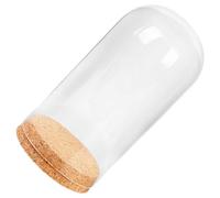 Alipis Couvercle Dôme en Verre Transparent avec Bouchon en Liège Accessoire Artisanal Design Élégant et Fonctionnel Décoration de Bureau Intérieur